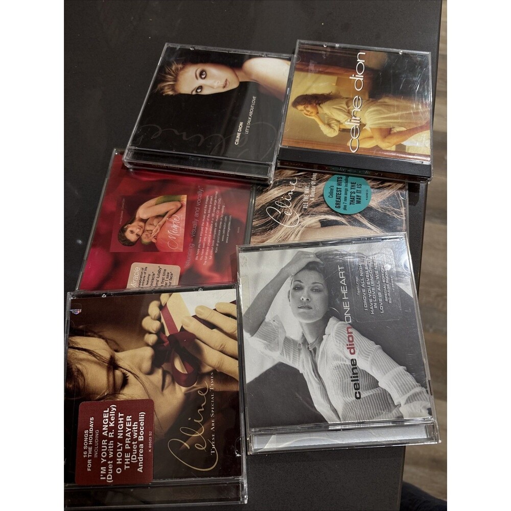 Celine Dion CD Lot of 6 — Greatest Hits One Heart Miracle Let’s Talk About Love